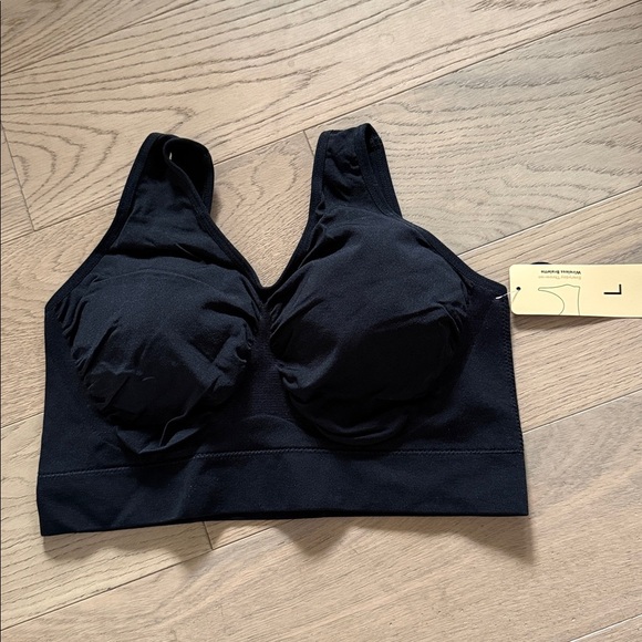 Shapermint Everyday Throw-On Wireless Bralette Black NWT Size Large - Picture 3 of 4